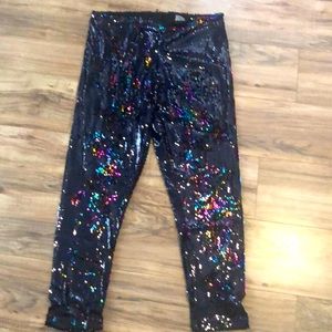 Black/ Rainbow Sequin pants